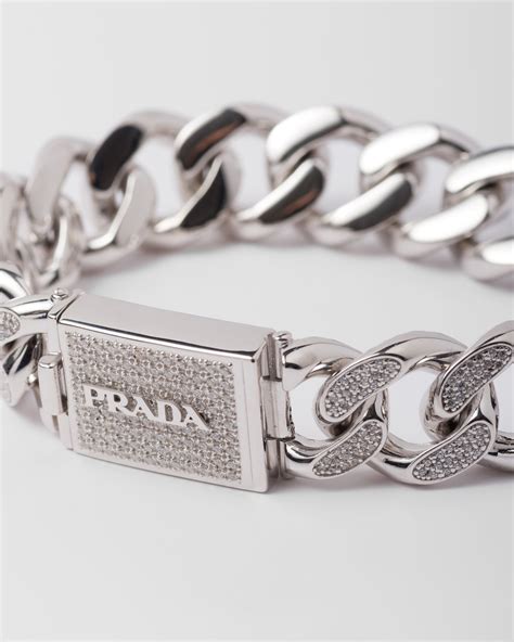 bracciale prada|prada silver necklace.